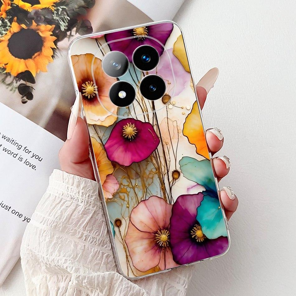 For Xiaomi Redmi Note 14 Pro+ Elegant Floral Butterfly Phone Case For Redmi Note14 Pro Plus 5G Soft Silicone TPU Cases