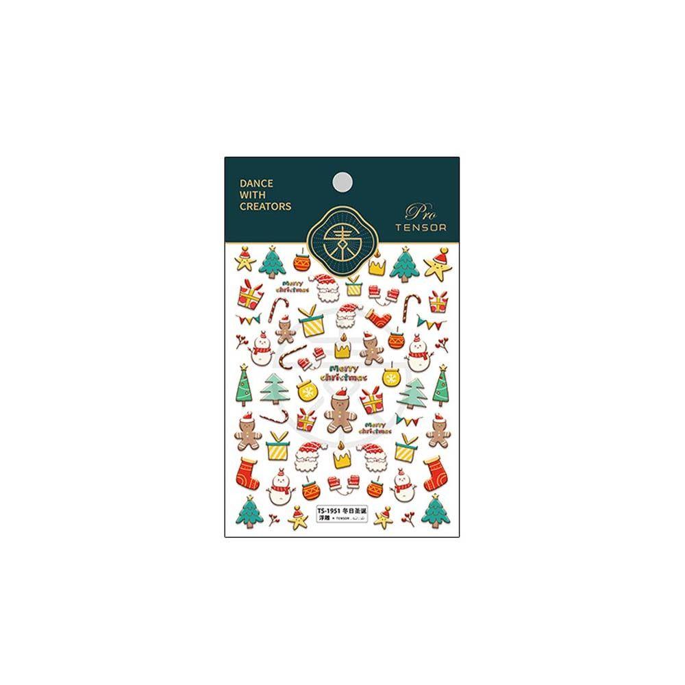 Santa Claus Elk Nail Stickers Christmas Nail Stickers Nail Art Decorations Snowflake Nail Decals