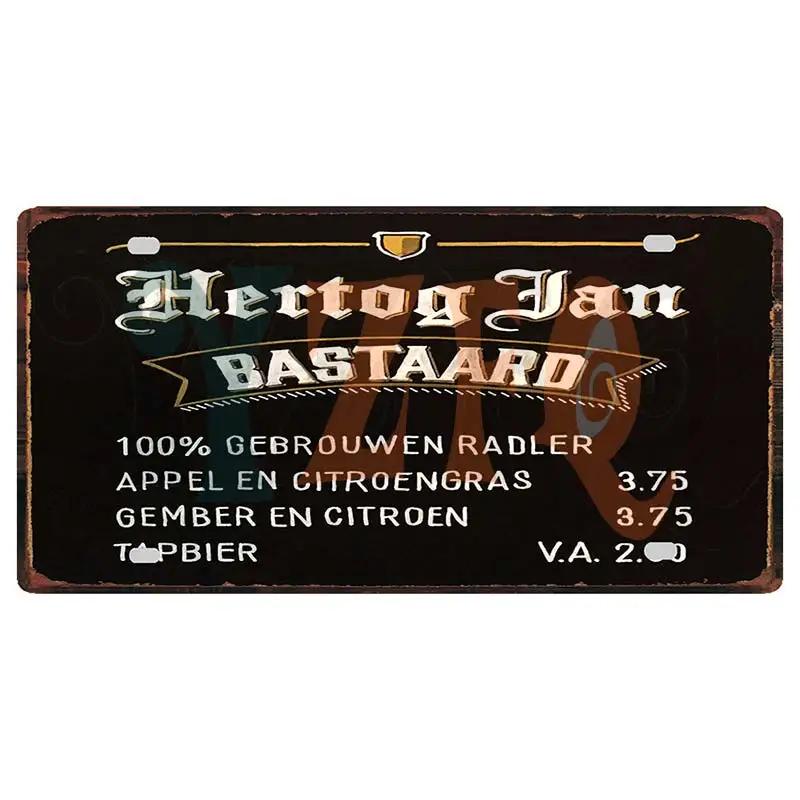 Belgian Beer Metal Sign 6x12 Inch Duvel Jupiler Zot Plate For Wall Home Restaurant Craft Decor 30X15CM DC-1636A