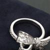 Vintage Hot Brand Women's Ring Luxury Jewelry For Women Designer 925 Silver Bowknot Ring High Quality Fashion Lady Party Rings