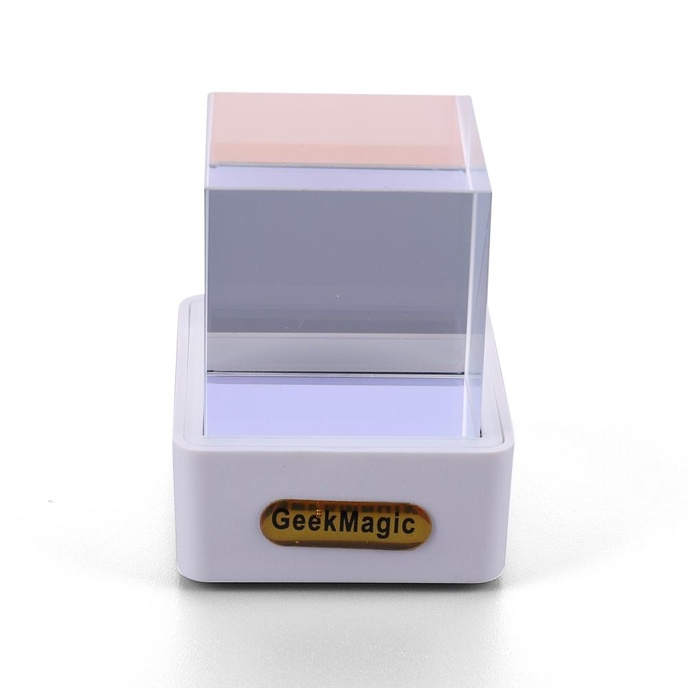 GeekMagic GIFTV Crystal Cube Holographic Mini Electric Digital Clock Desktop Smart Weather Station DIY Animations Photo Display