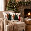 Colorful Christmas Pillowcase Soft Xmas Tree Pillowslip Holiday Pillow Cushion Cover  Winter