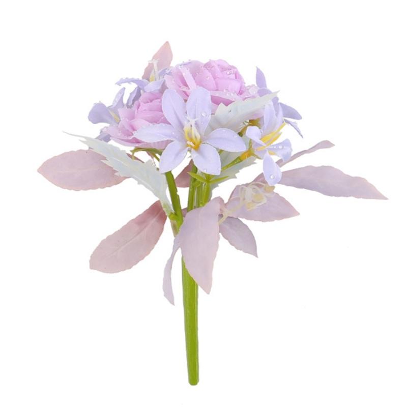 Artificial Flowers Artificial Rose Flower Bouquet for Wedding Party Decoration, Realistic Flower Table Centerpiece Decor