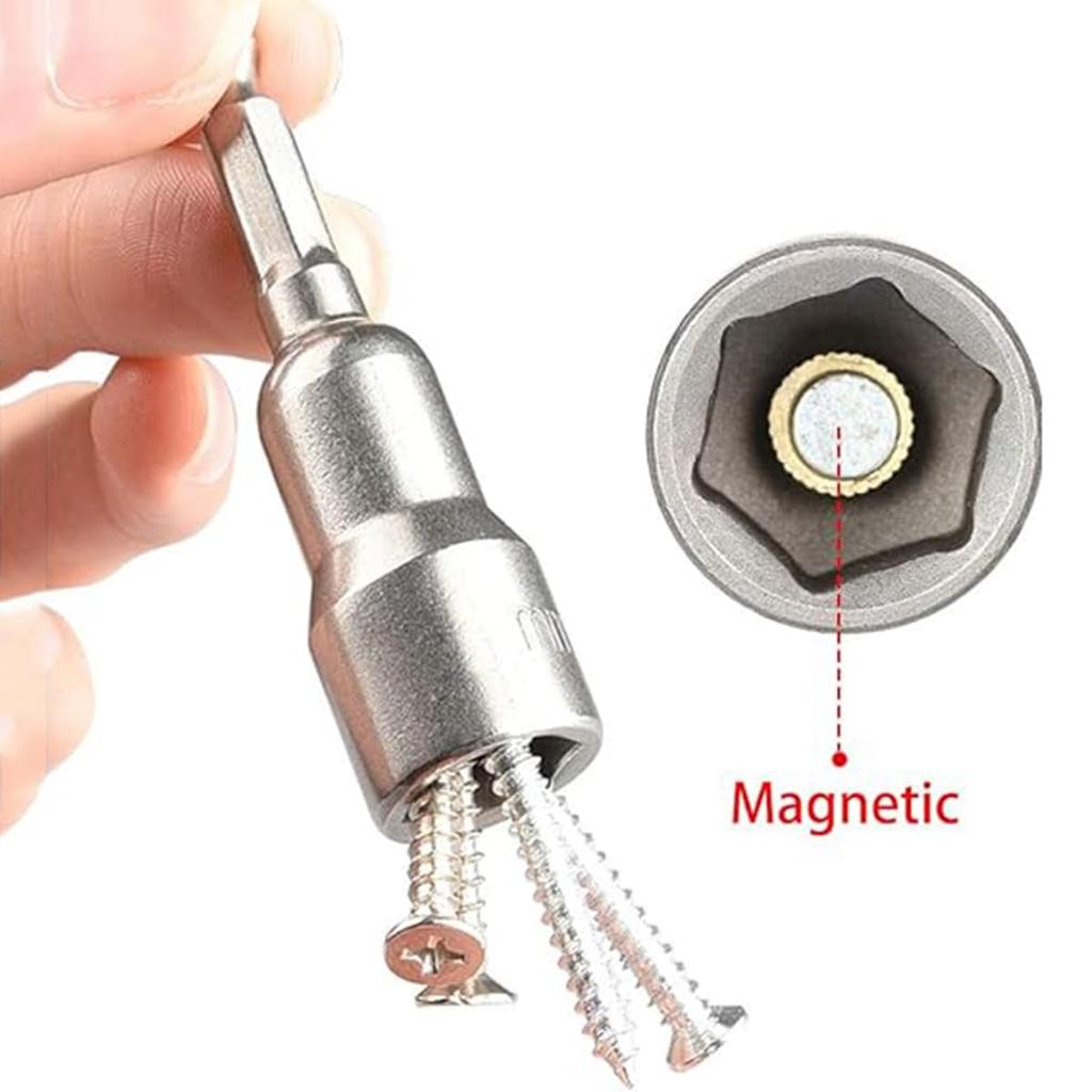 Set of 14 Socket Bits for Impact Socket Hex Socket Bits Drivers, Adapter, 6-19mm, 6.35mm Adapter, Shank,