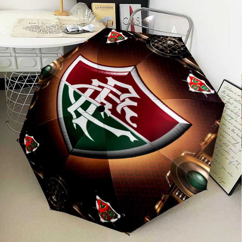 1PC Soccer Club Emblem Design Printed Umbrella Folding umbrella, automatic umbrella 8-Frame for Travel, camping Fan gifts Christmas Gifts
