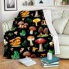Mushroom Hippie Teppe Moth Gothic Witchy Flanell Teppe for All Season Sun Moon Fuzzy Soft Sofa Kontor Teppe