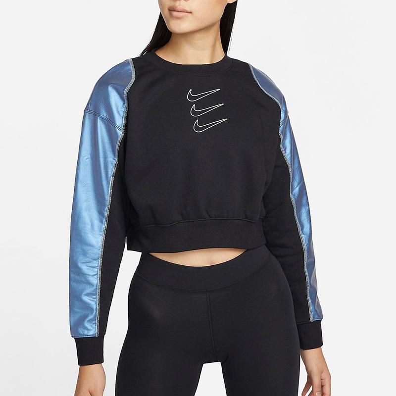 Nike Sweatshirts Women's Black Crew Neck Thickened Regular (Unisex) Sweatshirts DM7658 010