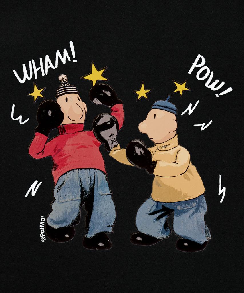 LAUGHER [Pat&Mat] Boxer T-Shirt - Black