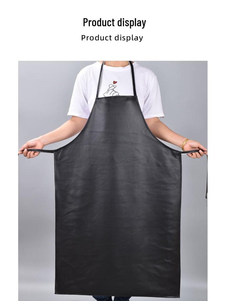 Waterproof and Oil-Proof Thickened Leather Apron for Labor Protection, Fresh Food Handling, or Canteen Use