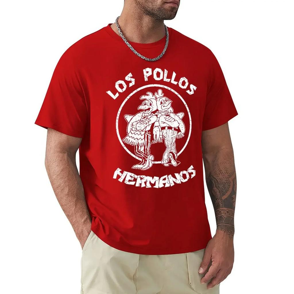 TV Series Breaking Bad Los Pollos Hermanos T-shirts Fashion Funny Chicken Brothers Men Cotton High Quality T-shirt Streetwear