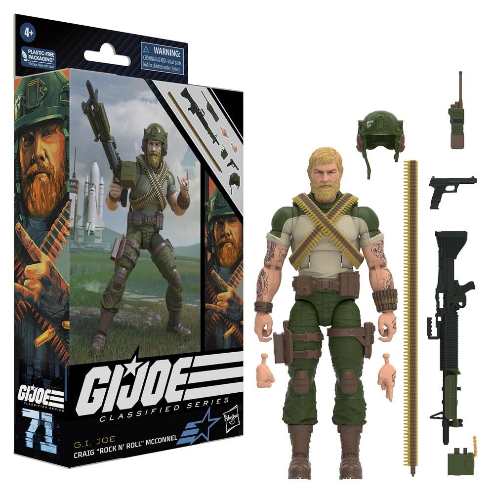 Hasbro G.I. Joe Classified Series Craig Rock 'n' Roll Action Figure Collector's Edition 7-Inch with Accessories Helmet Walkie-Talkie Bandolier Weapons
