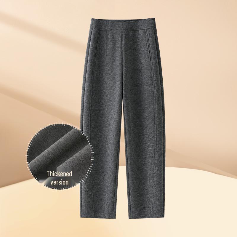 

Women s 2026 Autumn/Winter Loose Slimming Woolen Crop Pants 2XL темно-сірий
