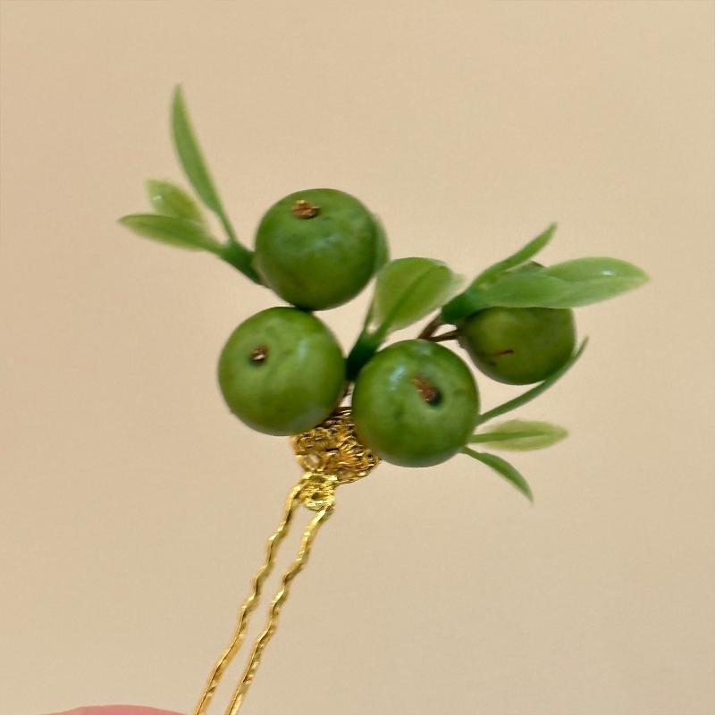 Flower Tassel Hair Clip Chinese Hanfu Style Crystal Pearl Tassel Hairpin For Women