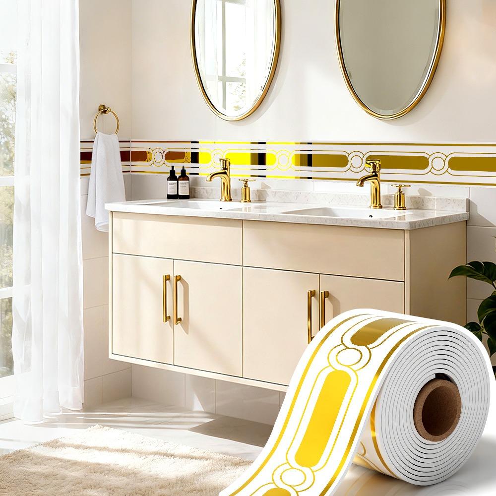 Waterproof Wall Border Flexible Baseboard Trim Border Decorative Strip Living Room