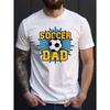 European Sizes 2D Men'S Soccer Dad Graphic T-Shirt Featuring a Football Design, for Team Coaches, a Sporty Casual Tee for Cool Dads