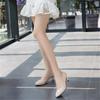Women's Leather Elegant Low Heels Attire Platforms Pointed Shoes