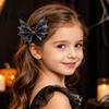 Sparkly Hair Bows for Parties Halloween Bat Bow Clips Women Girls, Glitter Wing Hairpin Girls Ponytails And Braids, Cute Holiday Accessories