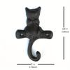 1pc Retro Iron Cat Hanger, Rustic Design Wall Hanger, Vintage Design Keys Towels Holder Metal Wall Mounted Heavy Duty Decorative Hanger