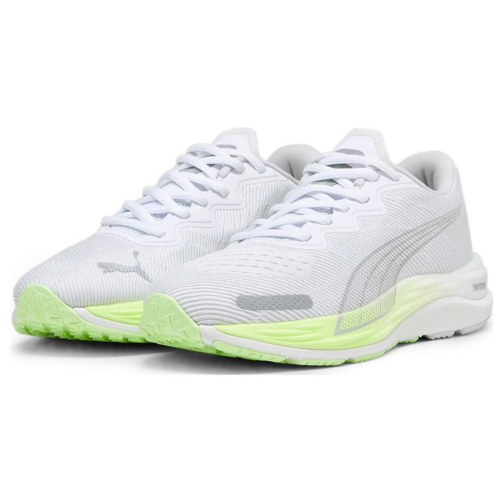 Puma Velocity Nitro 2 Round Toe Lace-Up Cushioning Non-Slip Low-Top Running Shoes Women Sneaker White Green 376262-18