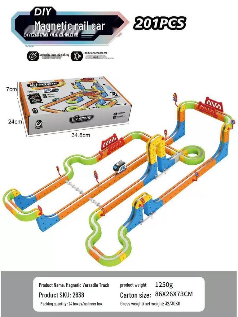 Magnetic Electric Train DIY 3D Track Toy for Kids - Educational Gift for Boys and Girls