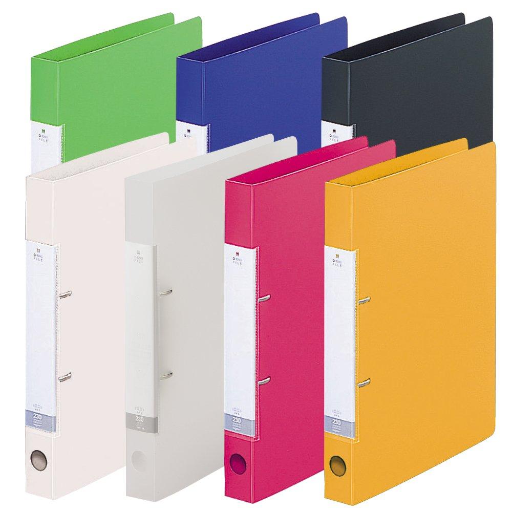 LIHIT LAB Ring Binder, 2-hole, D-type, A4, Clear, G2220-1