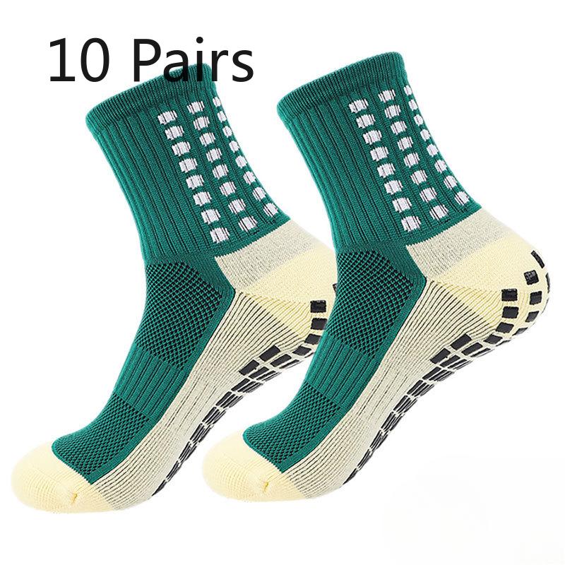 10 Pairs of Men's Spring and Autumn Running Basketball Football Sports Towel Bottom Non Slip Tube Socks