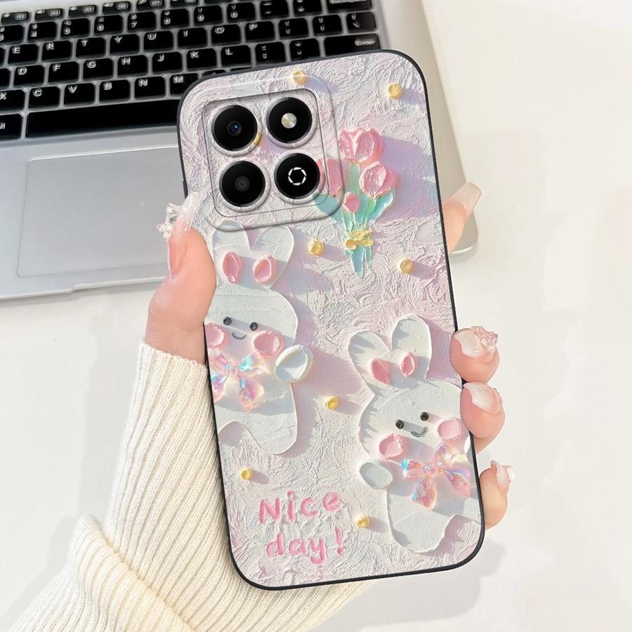For Honor X6a Case WDY-LX1 Capa Cute Cartoon Soft Silicone Cover For HonorX6a X 6B X6 b Shell Matte Len Proective Phone Fundas