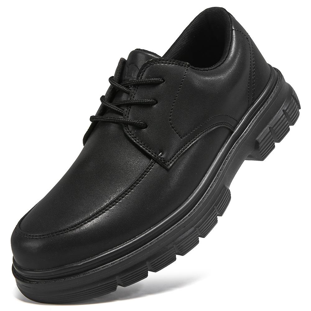 Chef Hotel Hotel Back Kitchen Shoes Non-slip and Oil-proof Special Wear-resistant Casual Leather Shoes Men's Work Shoes Men's