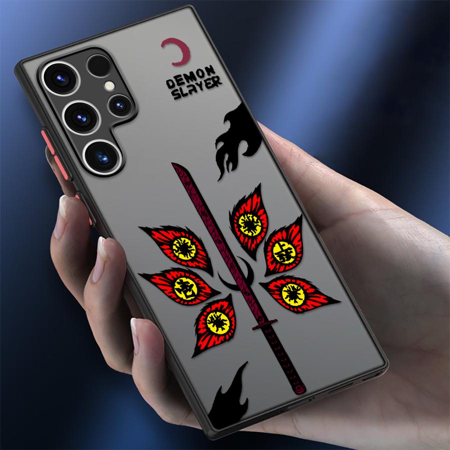 Demon Slayer Kokushibo Funda Back Phone Cover Case for Samsung Galaxy S22 S20 FE S23 FE S21 S25 Ultra Note 20 Ultra 10+ S26 S24