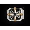 Viking Compass Seal Ring European and American Retro Men's Two-color Ring