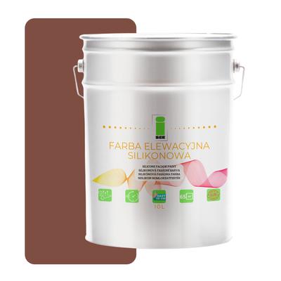 Farba  Elewacyjna Fasadowa Silikonowa Brązowa 10l Paroprzepuszczalna+biocydy
