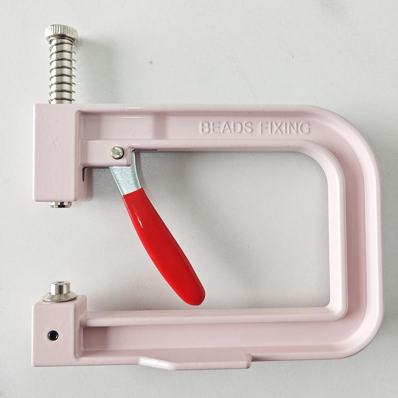 Portable Pearl Insetting Tool: DIY Hand Press Beading Machine with Four-Claw Design for Handmade Accessories