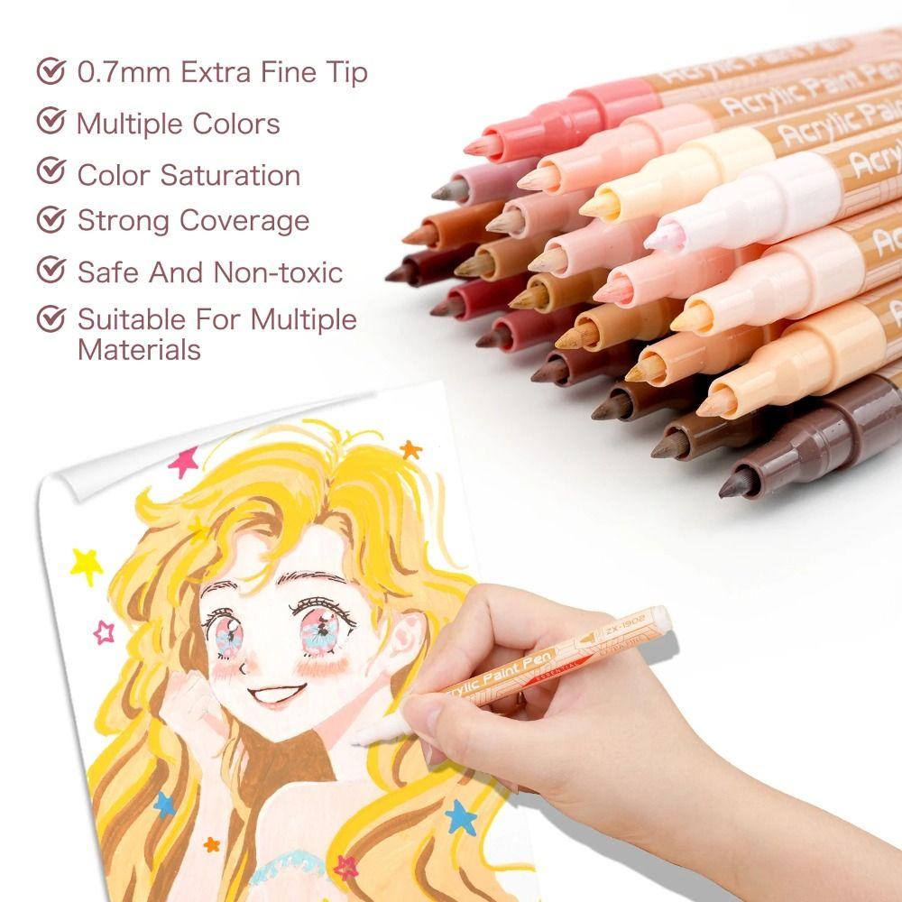 Extra Fine Tip Paint Markers Set Pro Color Series Drawing Colored Pen Craft Projects