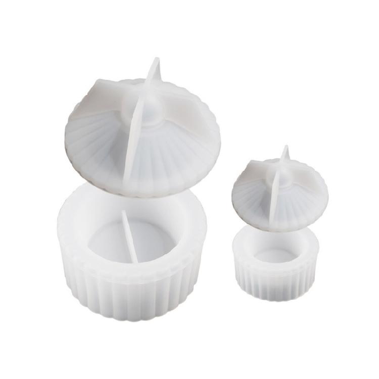 Silicone Mold Stripe Pattern Candle Jar Craft Making DIYs Concrete Storage Box