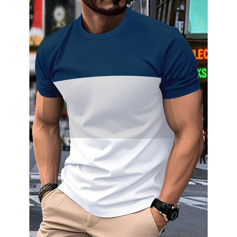 2026 New Men's Casual 3D Print Stripe T-Shirt Round Neck Short Sleeves Tee Shirt Summer Tops Oversized Streetwear Men's Clothing