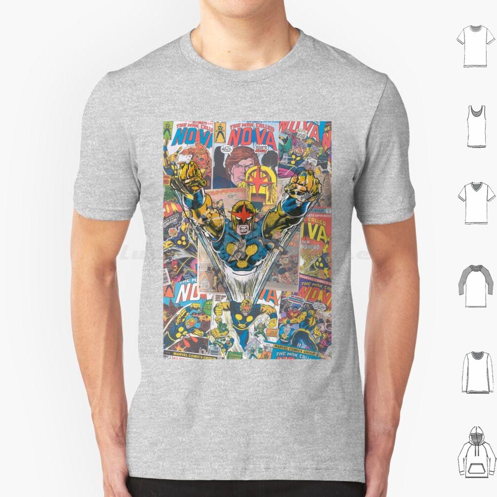 Vintage Comic Nova T Shirt Cotton Men Women DIY Print Vintage Comic Nova Superhero