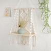 Boho Macrame Wall Hanging Shelf Macrame Wall Decor Woven Tassel Tapestry Wall Shelf Handmade Cotton