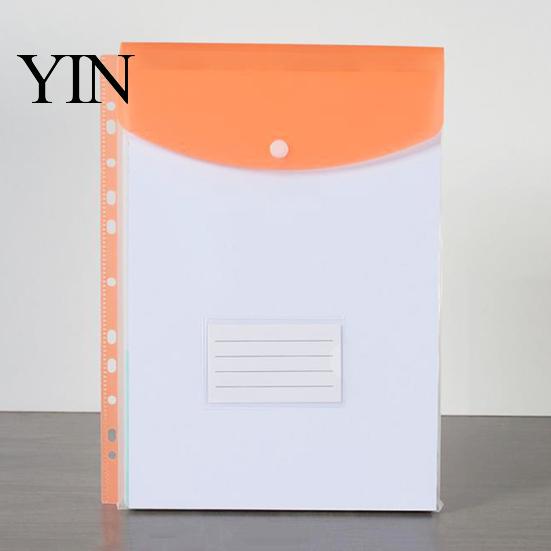 Project File Organizer 3Pcs 11 Hole A4 Folder with Snap Button, Colorful Document Organizer, Office Supplies Horizontal & Vertical Transparent