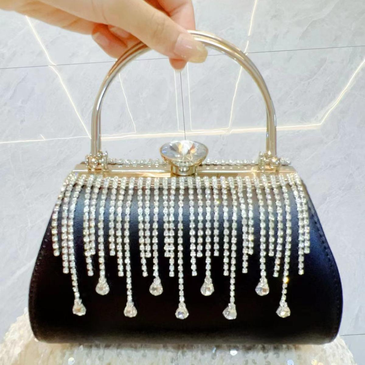 Новая сумка на плечо с бриллиантами и кисточкой для женщин
