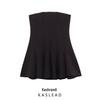 2025 Spring Women's Off-Shoulder Wavy Wide Hem Dress