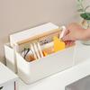 Large Capacity Divided Multifunctional Handle Marker Storage Box Desktop Pencil Organizer For Students