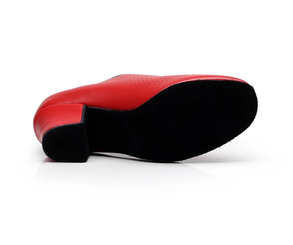 Fashion Latin Dance Soft Cow Leather Shoes Women Modern Shoes Professional Shape Shoes Square Ballroom Sneakers  Ladies