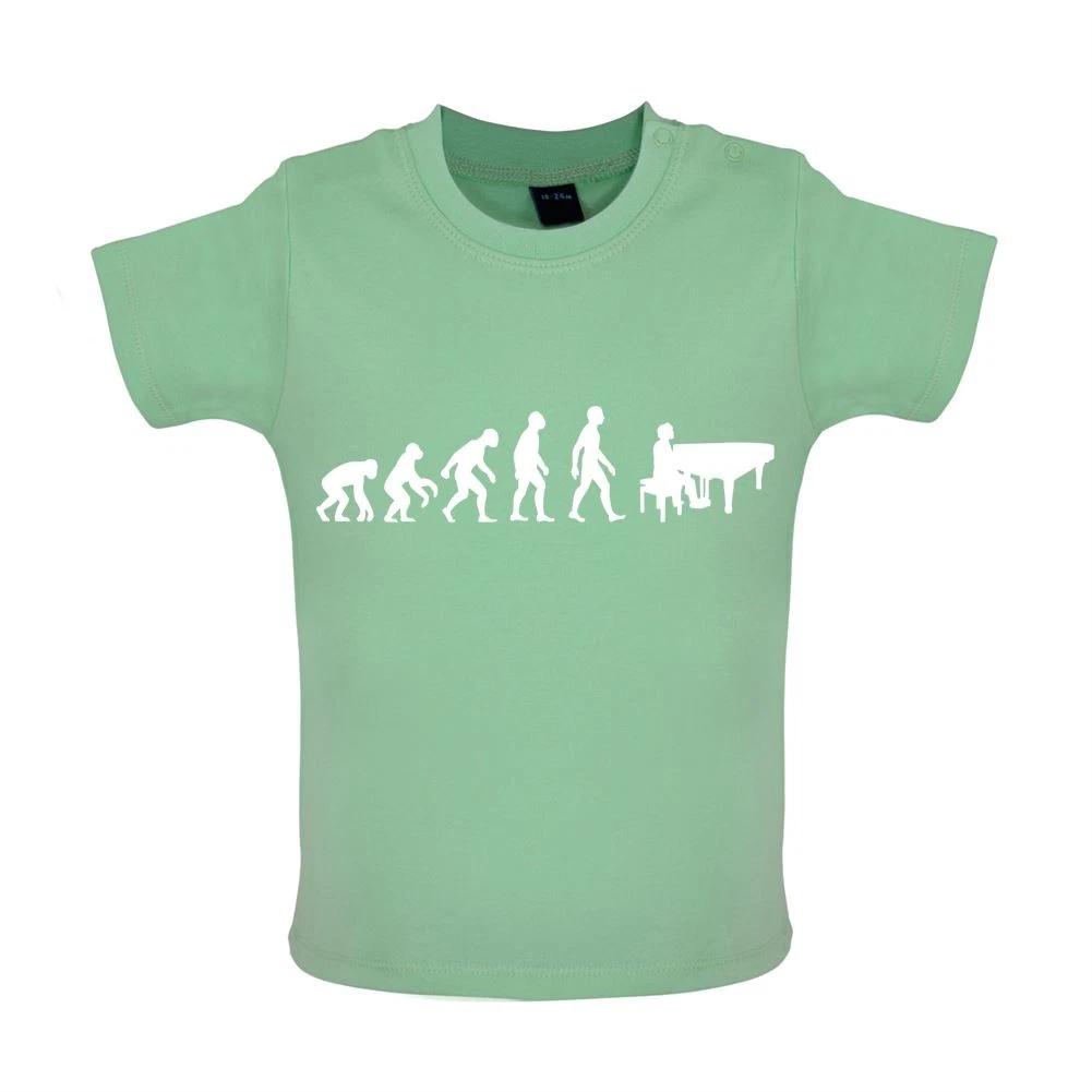 Evolution of Man Piano - Baby Kids Boys Girls Unisex T-Shirt / Babygrow - Pianist Music Musician Love 160