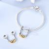 New Charm Copper Moonship Stars Chain Pendants Charm Fits Genuine Charm Bracelet Bead DoItYourself Jewerlry Accessories