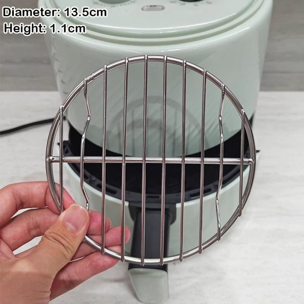 Round Square Cooking Rack With Foot 304 Stainless Steel Air Fryer Rack Thicken Cooling Rack Home Kitchen Oven Steamer Cooker