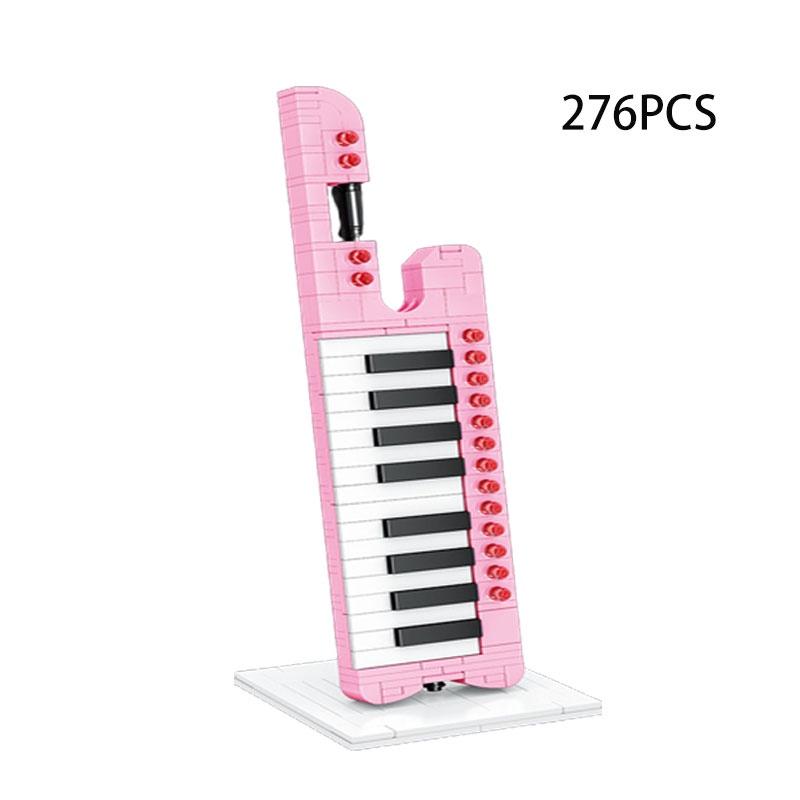 Instrument Model Assembly Toy Bricks Plastic Guitar 286pcs Piano 296pcs Violin 284pcs Keyboard 276pcs Pipa 297pcs