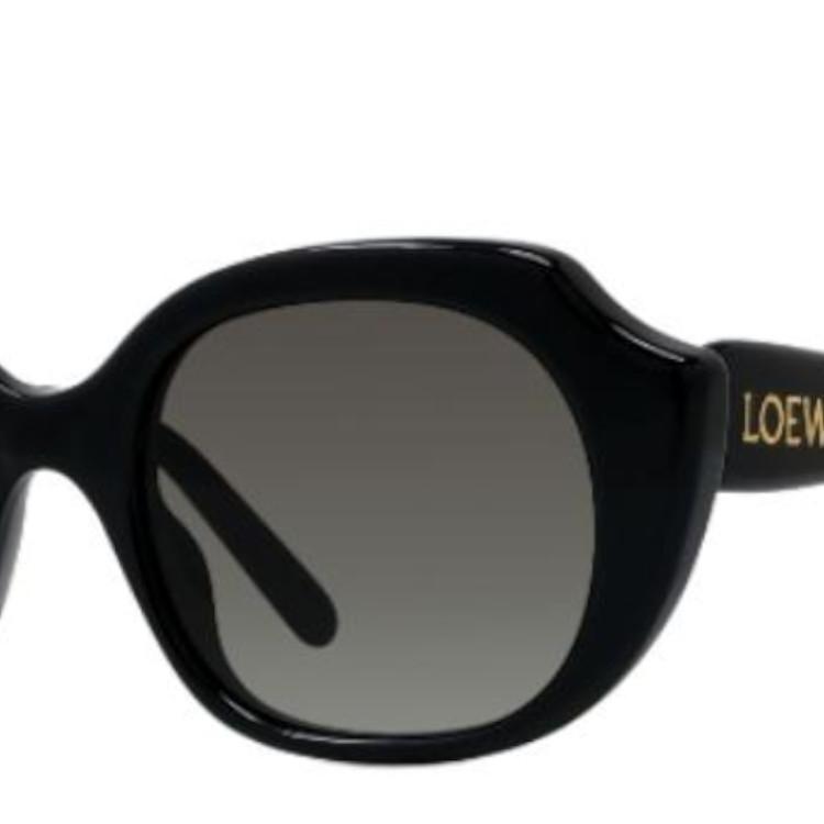 Loewe Letter Logo Design Irregular Shape Sunglasses Women Sunglasses Glossy-Black LW40191I-01B