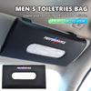 AAACD1 Car Tissue Box Sun Visor Type Block Hanging Napkin Holder Paper Rack For M F10 E90 E60 F30 E89 X1 X3 X4 X5 X6 1 3 5 7 Series