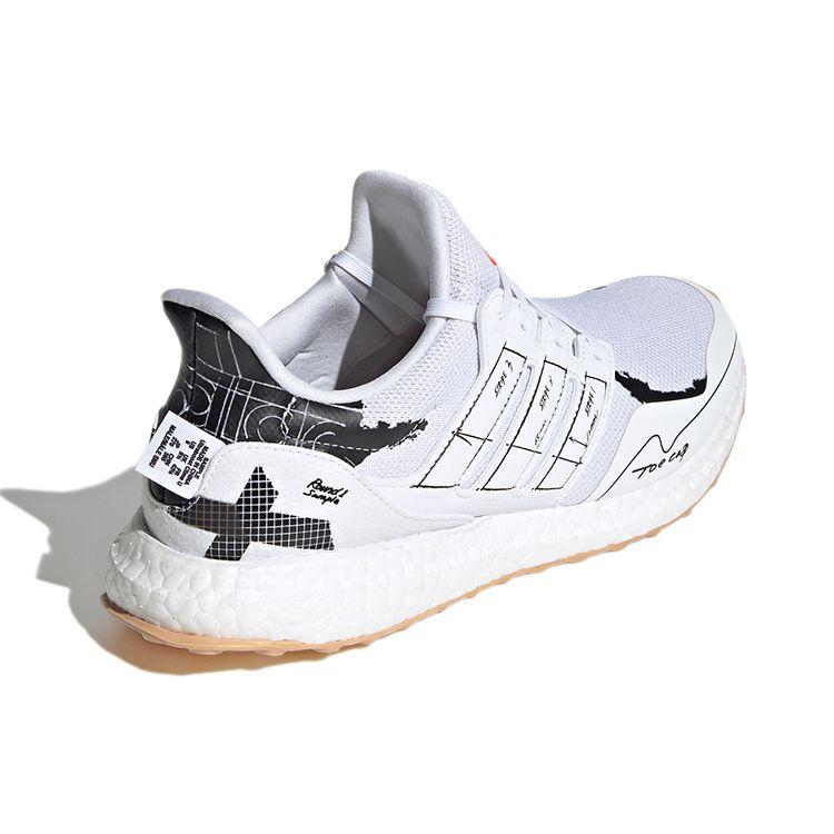 Adidas UltraBoost Clima Schematic - White Unisex Sneakers Cloud-White Core-Black Solar-Red GY0524