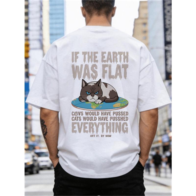 European sizes Men's Short- Sleeve T- Shirt Featuring a Round Neck And Casual Graphic Print